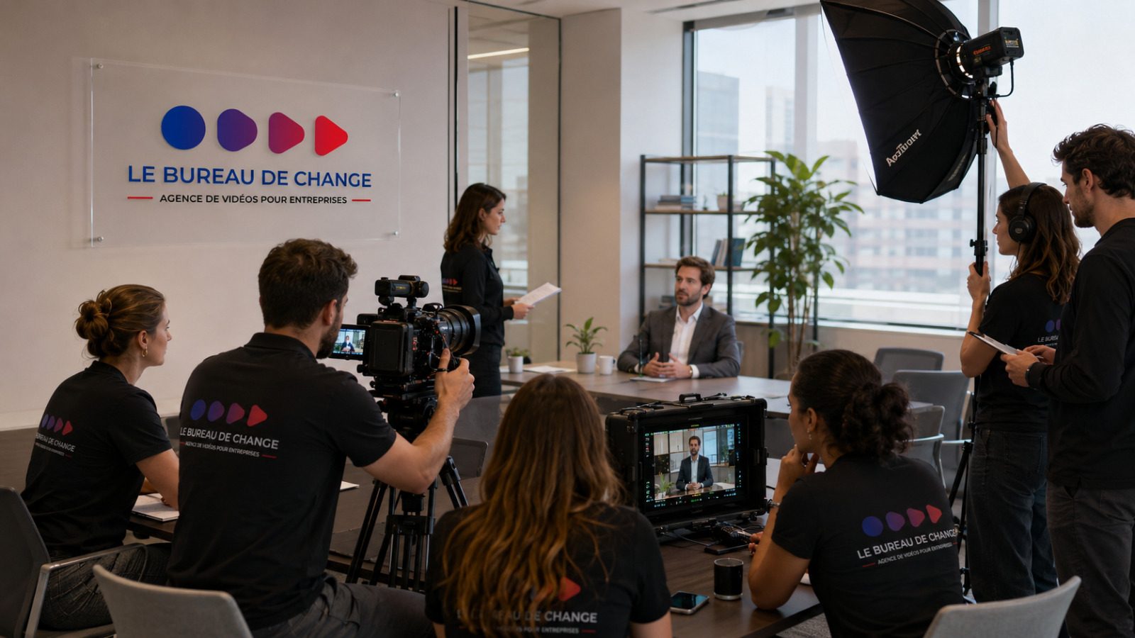 Captation d'une interview par l'équipe du Bureau de Change